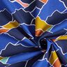 Cotton Cretonne Abstract Waves – royal blue/sage,  thumbnail number 3