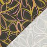 Stretch viscose large flowers – dark pine/yellow olive,  thumbnail number 4