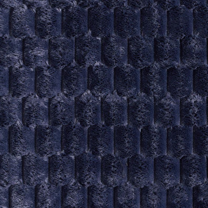 Faux Fur Honeycomb – midnight blue,  image number 1
