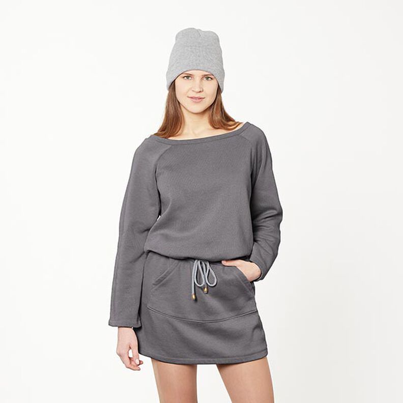 GOTS French Terry | Tula – dark grey,  image number 5