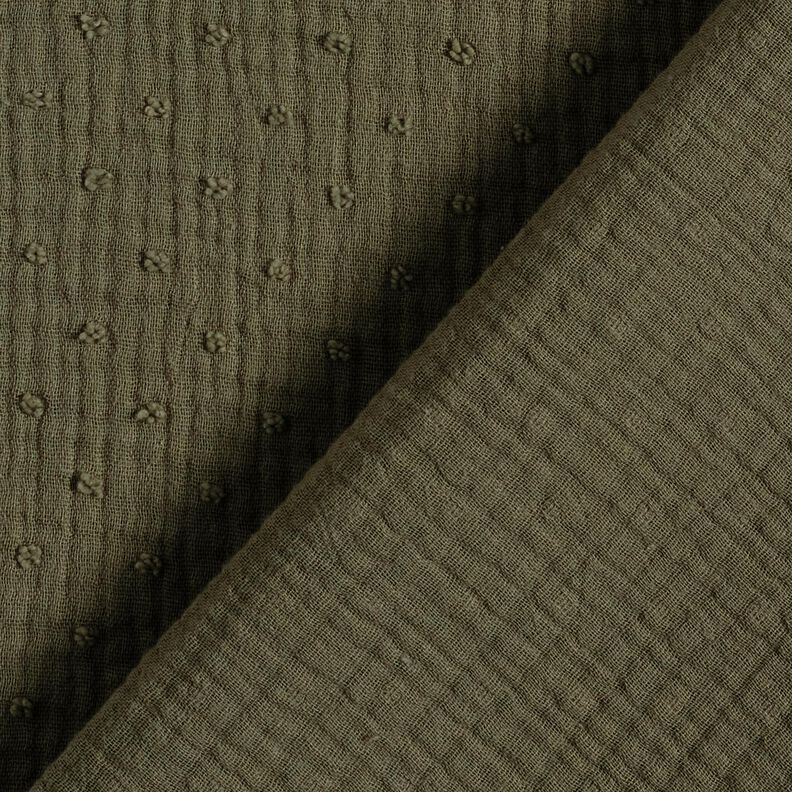 Double Gauze/Muslin dobby – khaki,  image number 4