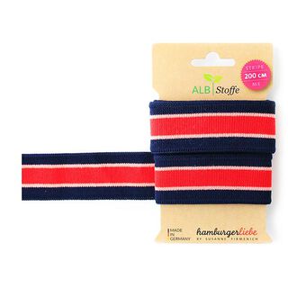 GOTS Organic Jacquard Trim STRIPE ME COLLEGE [200 cm | 3,5 cm] | Albstoffe | Hamburger Liebe, 