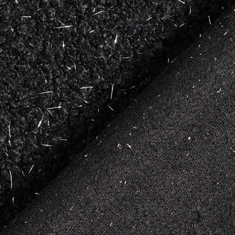 Knit Bouclé Glitter threads – black, image number 4