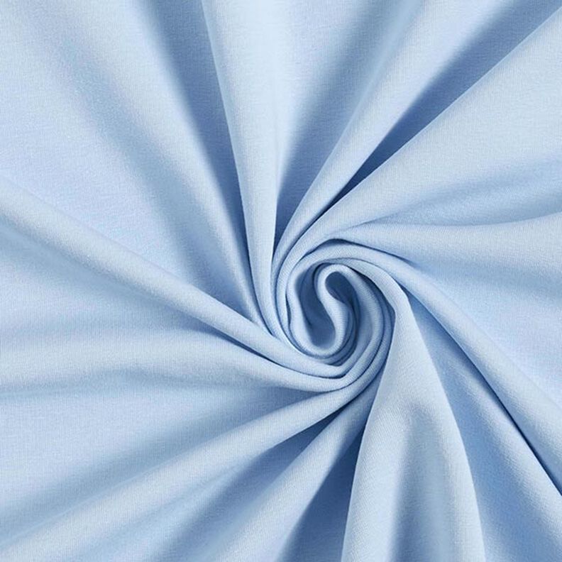 Light Cotton Sweatshirt Fabric Plain – light blue,  image number 1