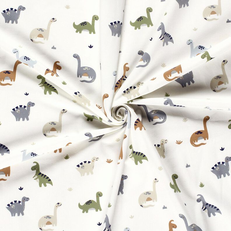 Cotton Jersey happy dinosaurs – ivory/reed,  image number 3