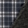 Quilted Fabric checked – midnight blue/stone grey,  thumbnail number 2