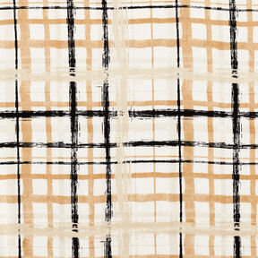 Abstract check linen viscose blend – natural/beige, 