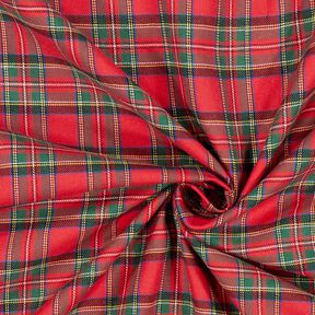 Cotton Flannel Tartan Check Glenside – red, 