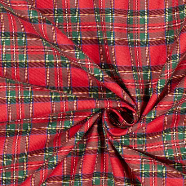 Cotton Flannel Tartan Check Glenside – red,  image number 2