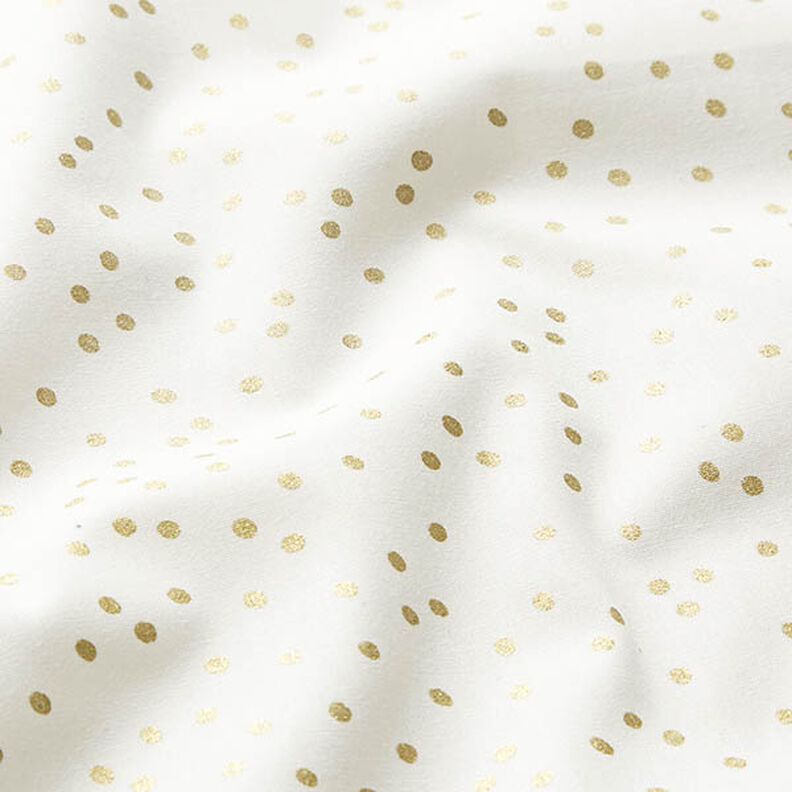 Cotton Poplin Fine Dots – offwhite/gold, image number 2