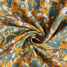 viscose fabric abstract sea of flowers – blue spruce/curry yellow,  thumbnail number 3