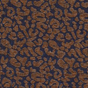 Trouser fabric denim look leopard print – medium brown/midnight blue, 