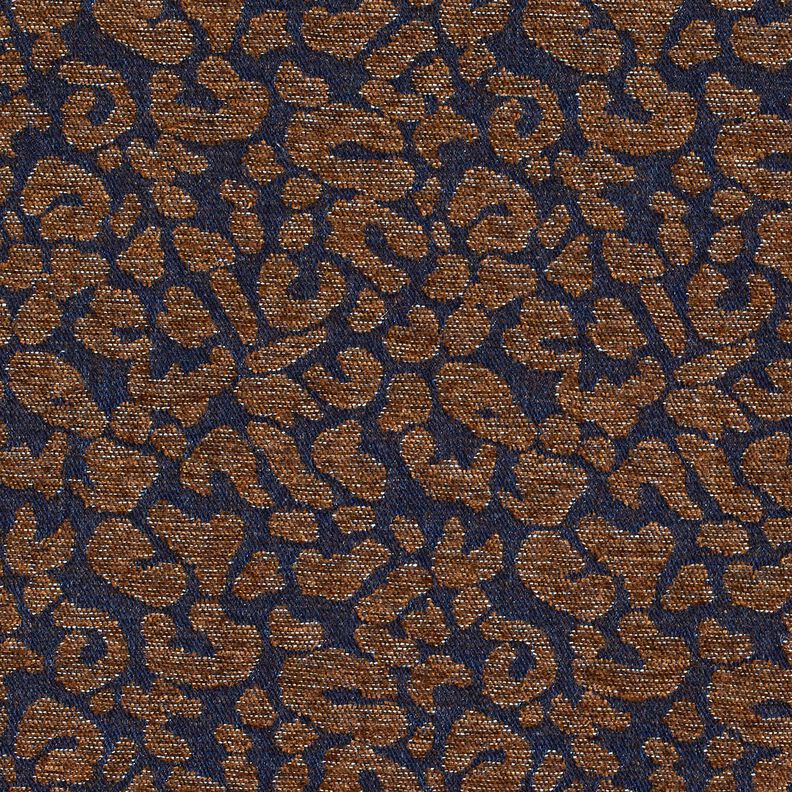 Trouser fabric denim look leopard print – medium brown/midnight blue, image number 1