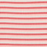 Horizontal stripe ribbed knit – light pink/lobster,  thumbnail number 1
