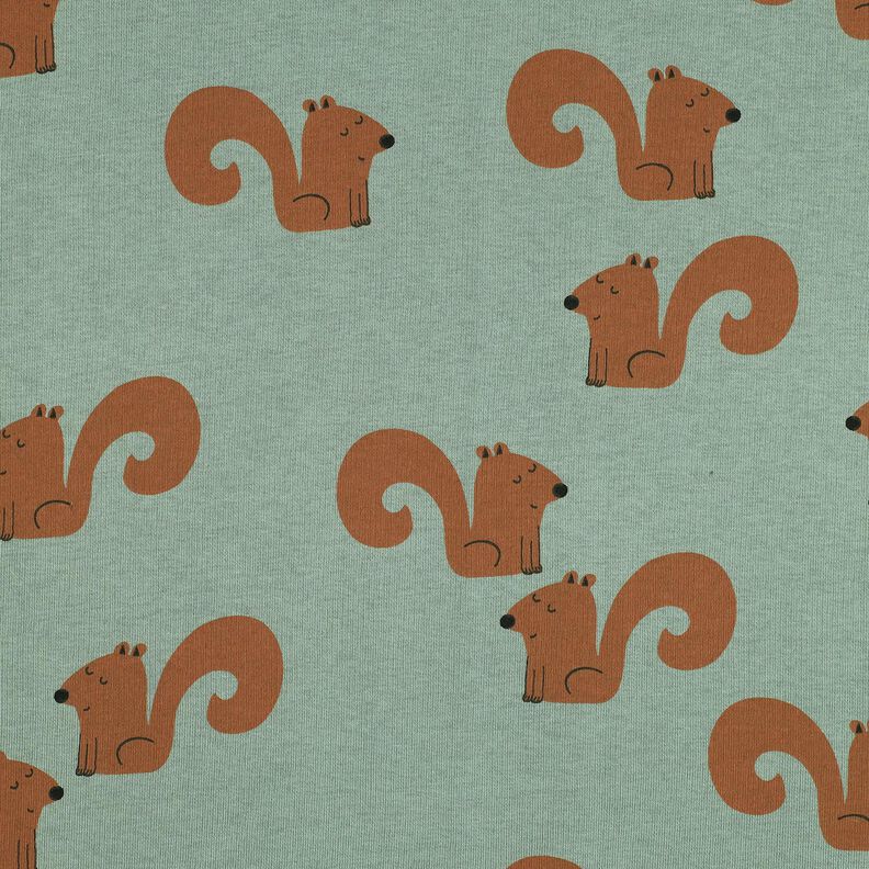 Brushed Sweatshirt Fabric Squirrel | Poppy Fabrics – reed/bronze,  image number 1