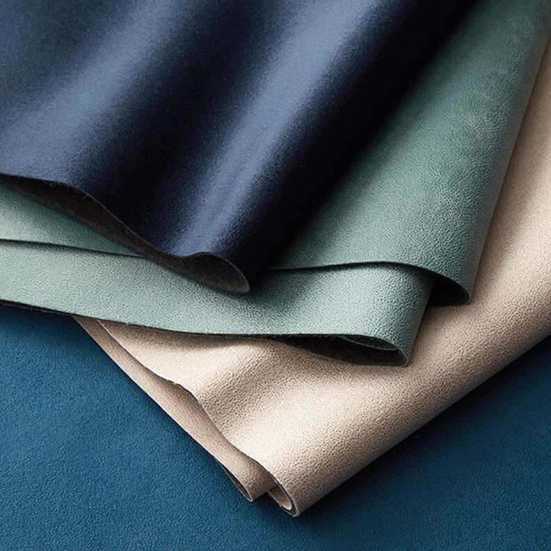 Upholstery Fabric Leather-Look Ultra-Microfibre – beige,  image number 4