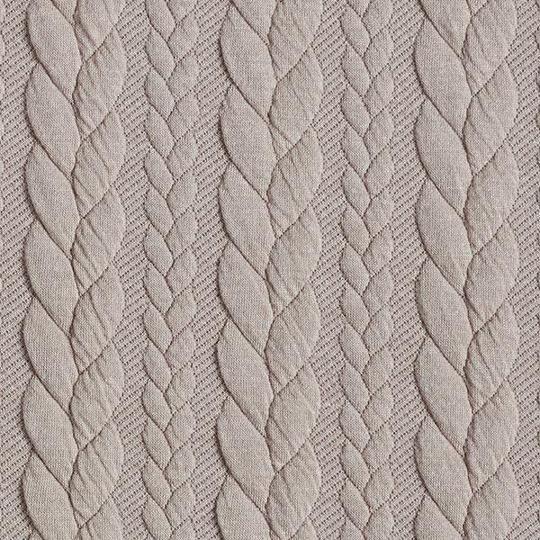 Cabled Cloque Jacquard Jersey – beige,  image number 1