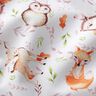 Cotton fabric Percale Woodland animals – white/light brown,  thumbnail number 2