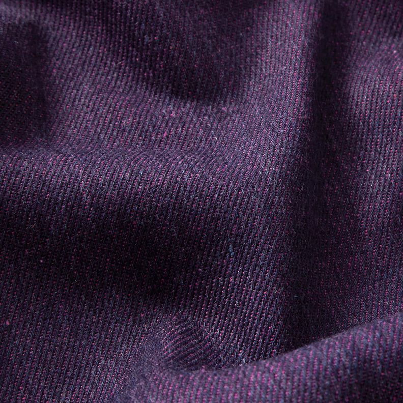 Mottled blend denim cotton – aubergine,  image number 2