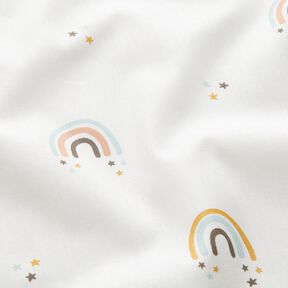 Cotton Poplin Rainbow meteor shower – ivory, 