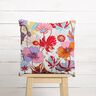 Decor Fabric Panama colourful flowers – cream/lavender,  thumbnail number 7