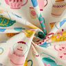 Decor Fabric Half Panama teapots – light beige/blue,  thumbnail number 3