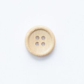 4-Hole Wooden Button – beige, 