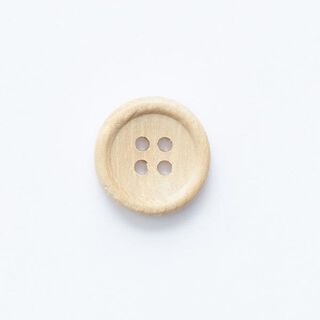 4-Hole Wooden Button  – beige, 