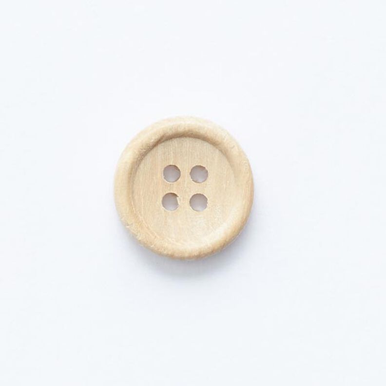 4-Hole Wooden Button  – beige,  image number 1