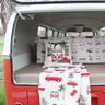 Decor Fabric Tapestry Piece VW Bus – natural/red,  thumbnail number 7