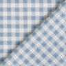 Textured check cotton fabric – white/light blue,  thumbnail number 5