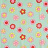 Coated Cotton cheerful flowers | Poppy Fabrics – mint/lemon yellow,  thumbnail number 1
