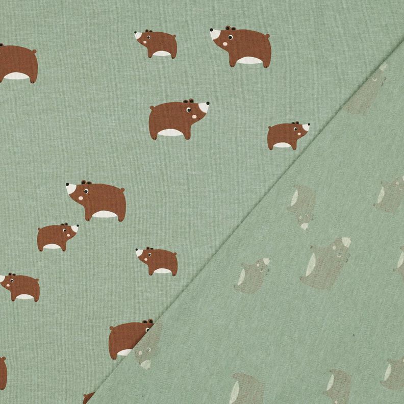 Cotton Jersey Bears | Poppy Fabrics – reed/chestnut, image number 4