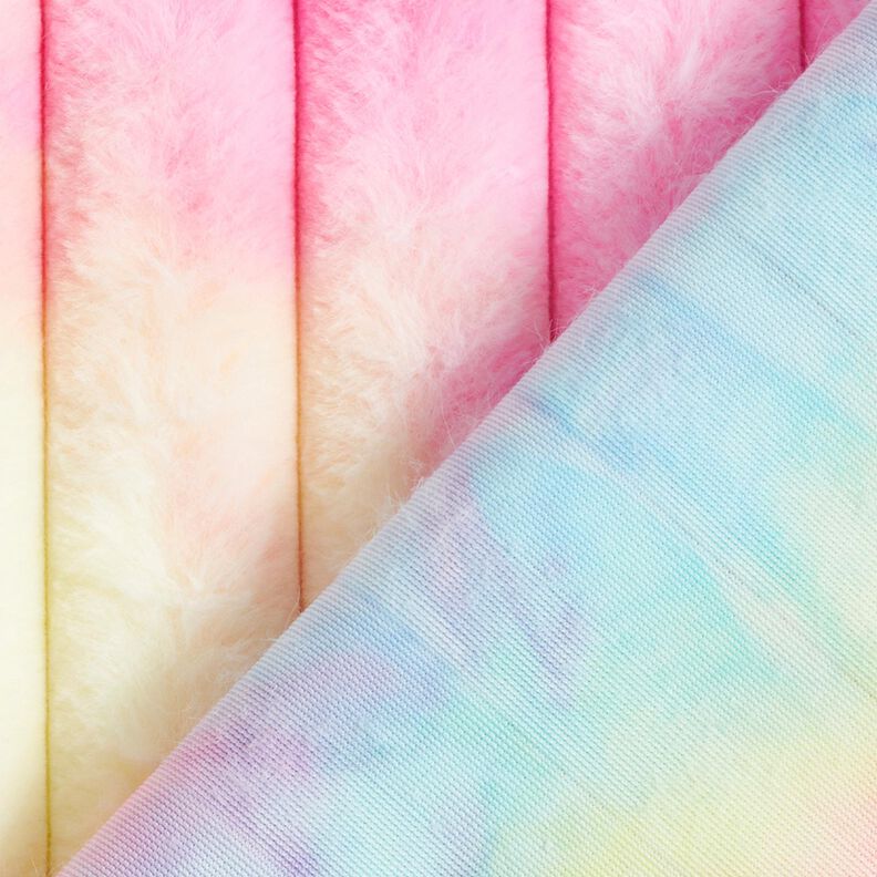 Cosy Fleece ribbed rainbow – blue grey/pink,  image number 4