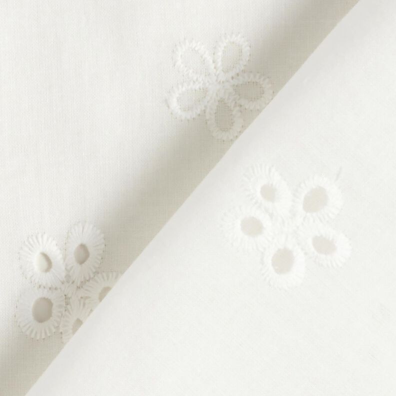 Broderie Anglaise Flowers with scalloped edges – white,  image number 4