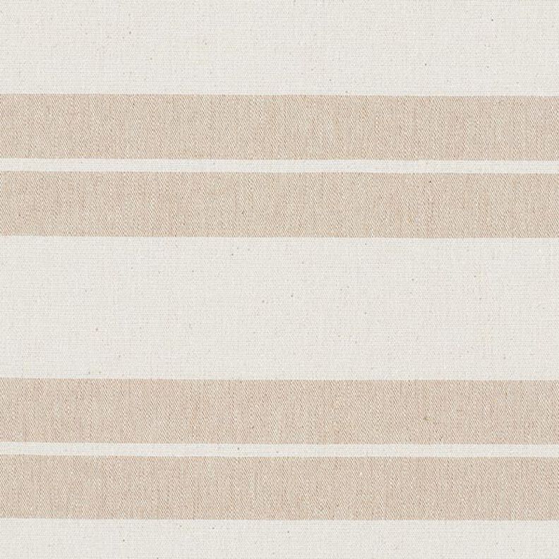 Decorative fabric, canvas mixed stripes, recycled – beige,  image number 1