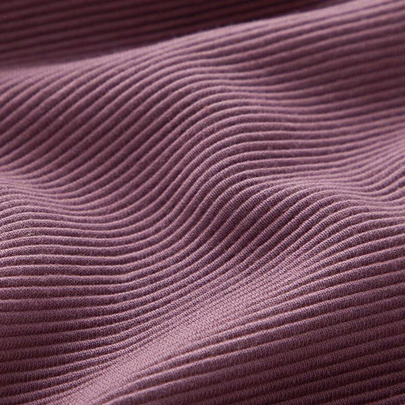 Ottoman ribbed jersey Plain – aubergine,  image number 3
