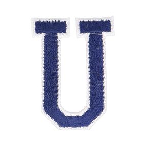 Letter U appliqué [ Height: 4,6 cm ] – navy blue, 
