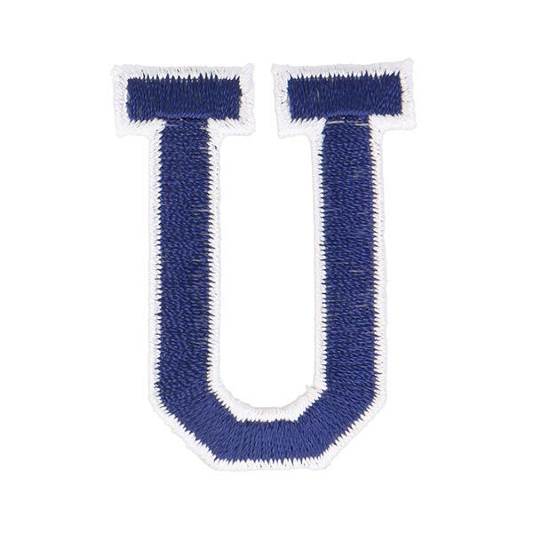 Letter U appliqué [ Height: 4,6 cm ] – navy blue,  image number 1