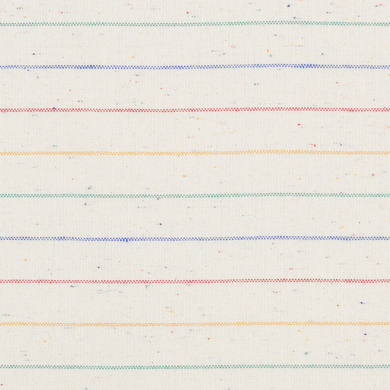 Decor Fabric Half Panama colourful stripes – natural,  image number 1