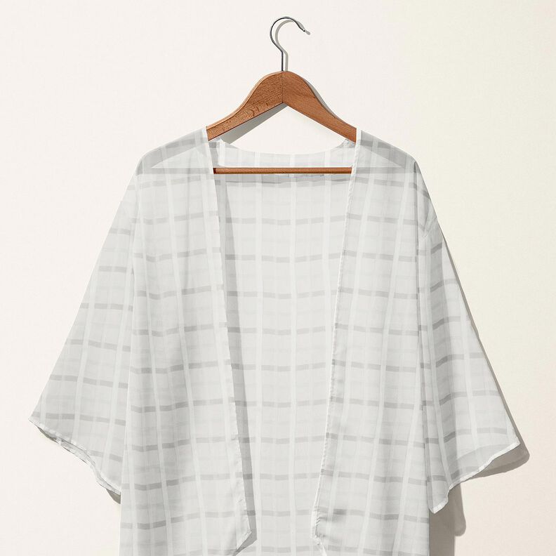 Chiffon window check – white,  image number 5