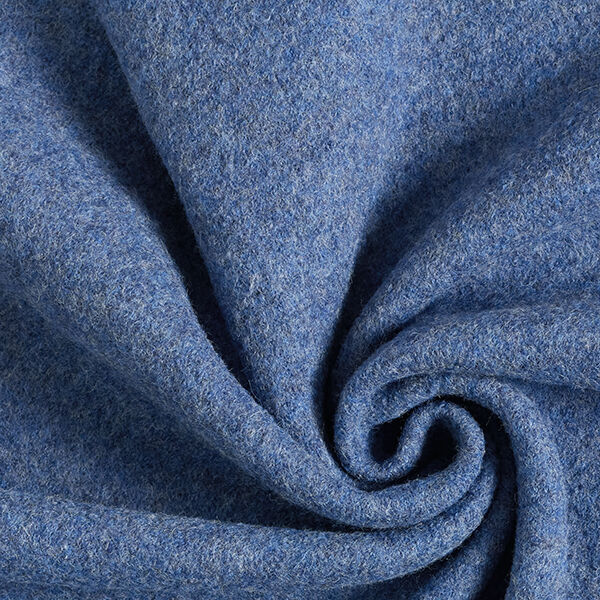 Fulled woollen loden Mottled – denim blue,  image number 1