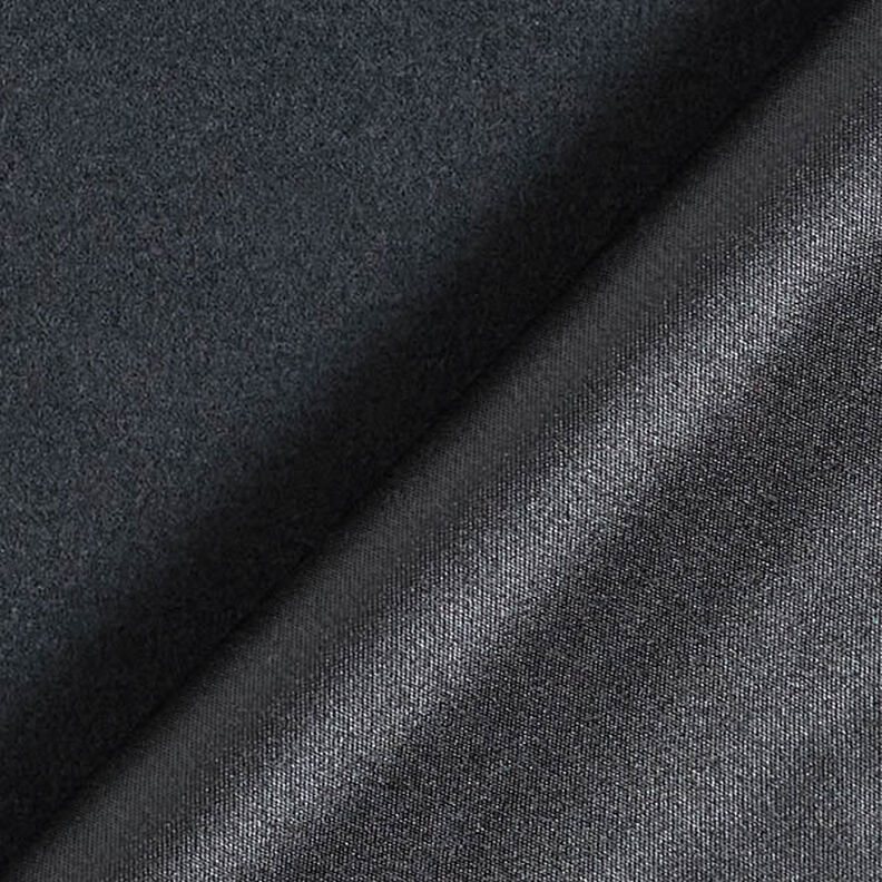 Plain Velours Coating Fabric – black,  image number 3