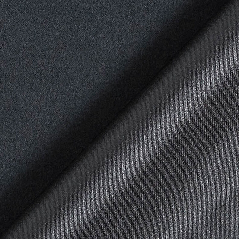 Plain Velours Coating Fabric – black,  image number 3