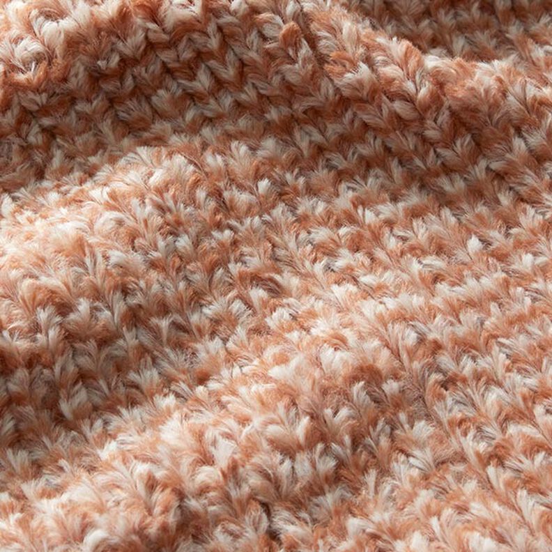 Chunky Knit-Look Faux Fur – apricot,  image number 2