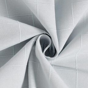 Decorative fabric, chequered grid, recycled – silver grey, 