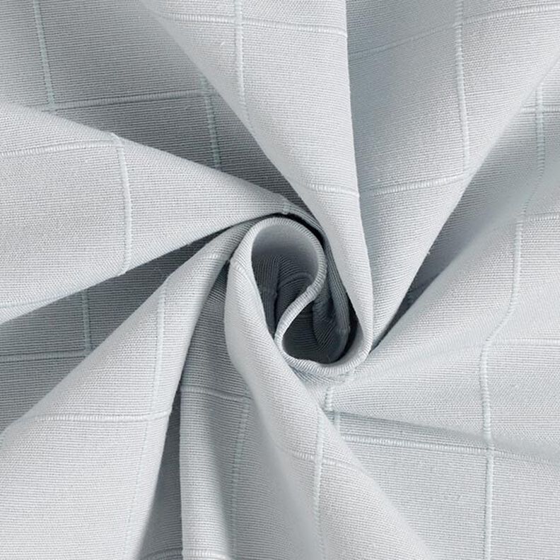 Decorative fabric, chequered grid, recycled – silver grey,  image number 1