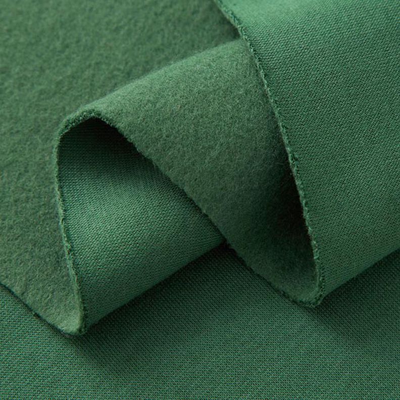 Brushed Sweatshirt Fabric – dark green,  image number 4