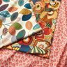 Decor Fabric Panama dotted leaves – offwhite/petrol,  thumbnail number 5