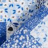 Cotton Cretonne patchwork-look – white/blue,  thumbnail number 3